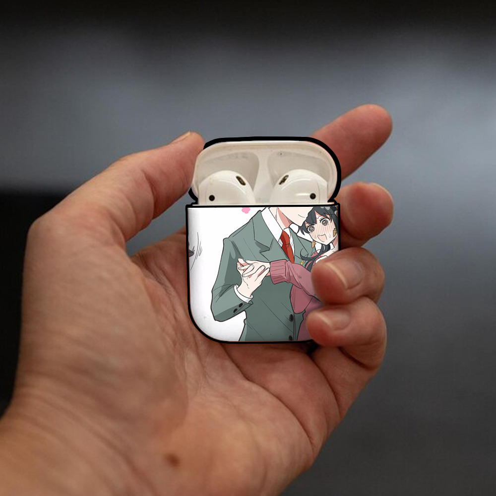 SPY×FAMILY间谍家家酒 AirPods 第2世代保護ケース ハードシェル ブラック 耐衝撃・防指紋・カラビナ付き