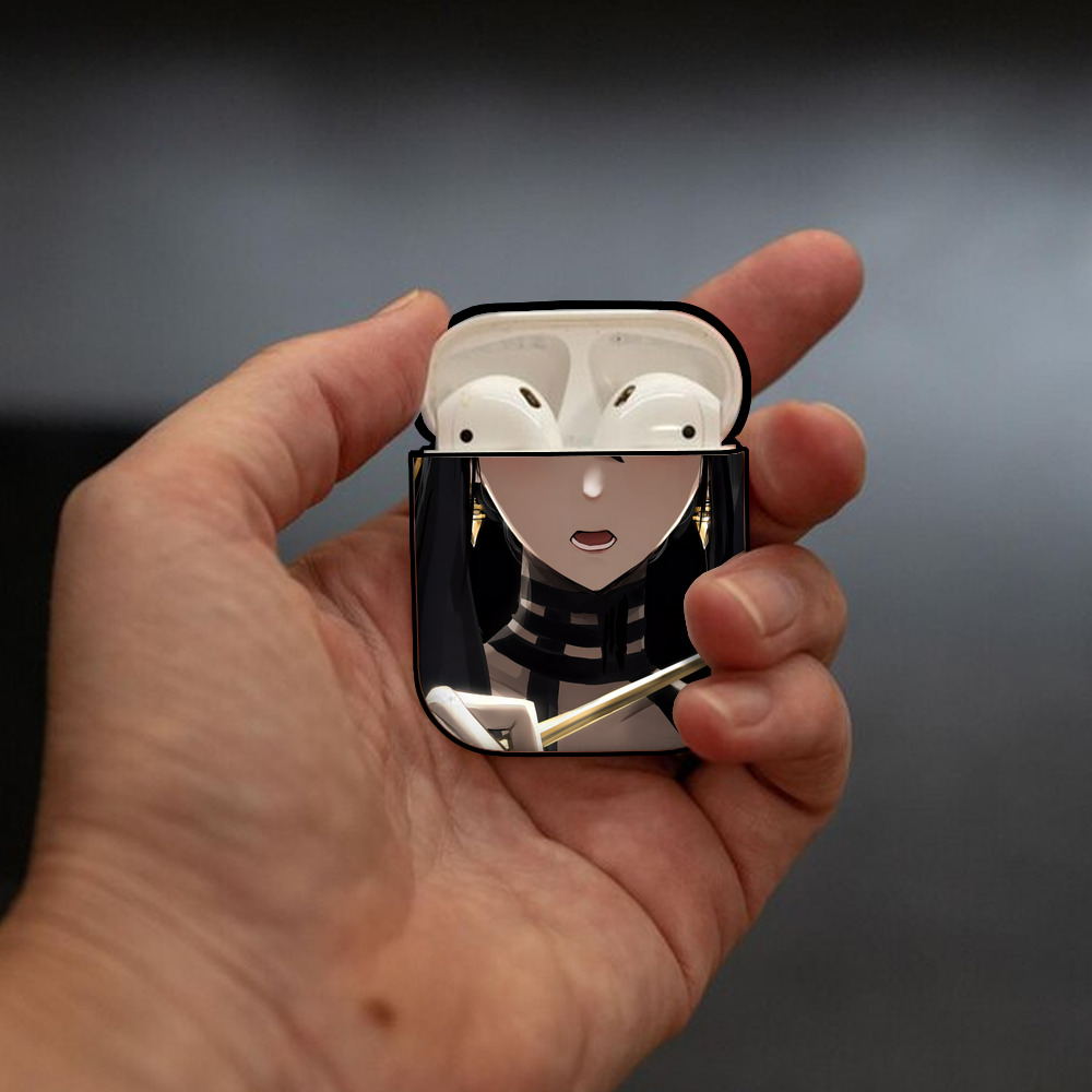 SPY×FAMILY间谍家家酒 AirPods 第2世代保護ケース ハードシェル ブラック 耐衝撃・防指紋・カラビナ付き