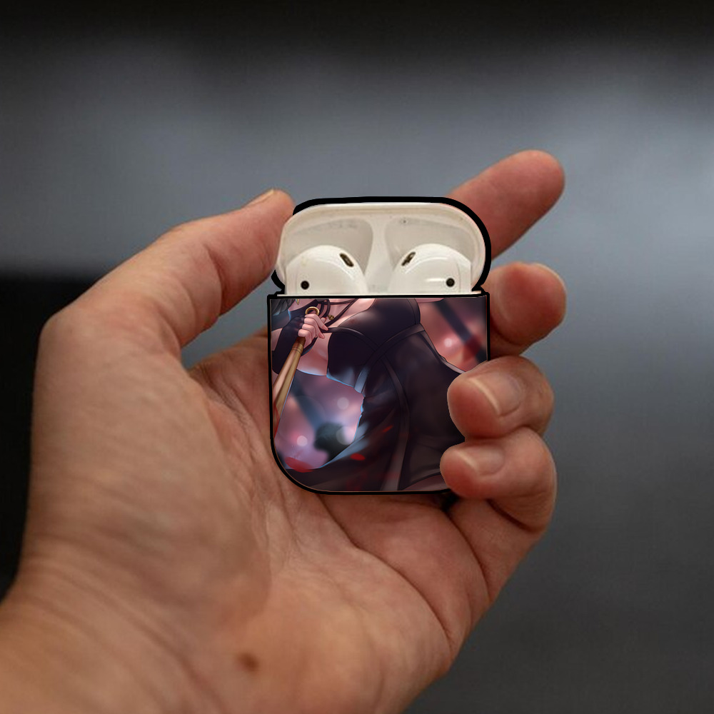 SPY×FAMILY间谍家家酒 AirPods 第2世代保護ケース ハードシェル ブラック 耐衝撃・防指紋・カラビナ付き