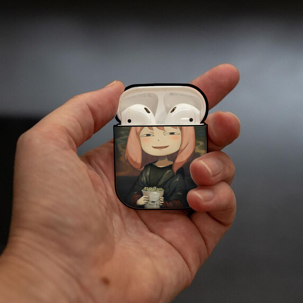 SPY×FAMILY间谍家家酒 AirPods 第2世代保護ケース ハードシェル ブラック 耐衝撃・防指紋・カラビナ付き