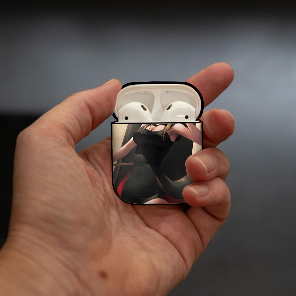 SPY×FAMILY间谍家家酒 AirPods 第2世代保護ケース ハードシェル ブラック 耐衝撃・防指紋・カラビナ付き