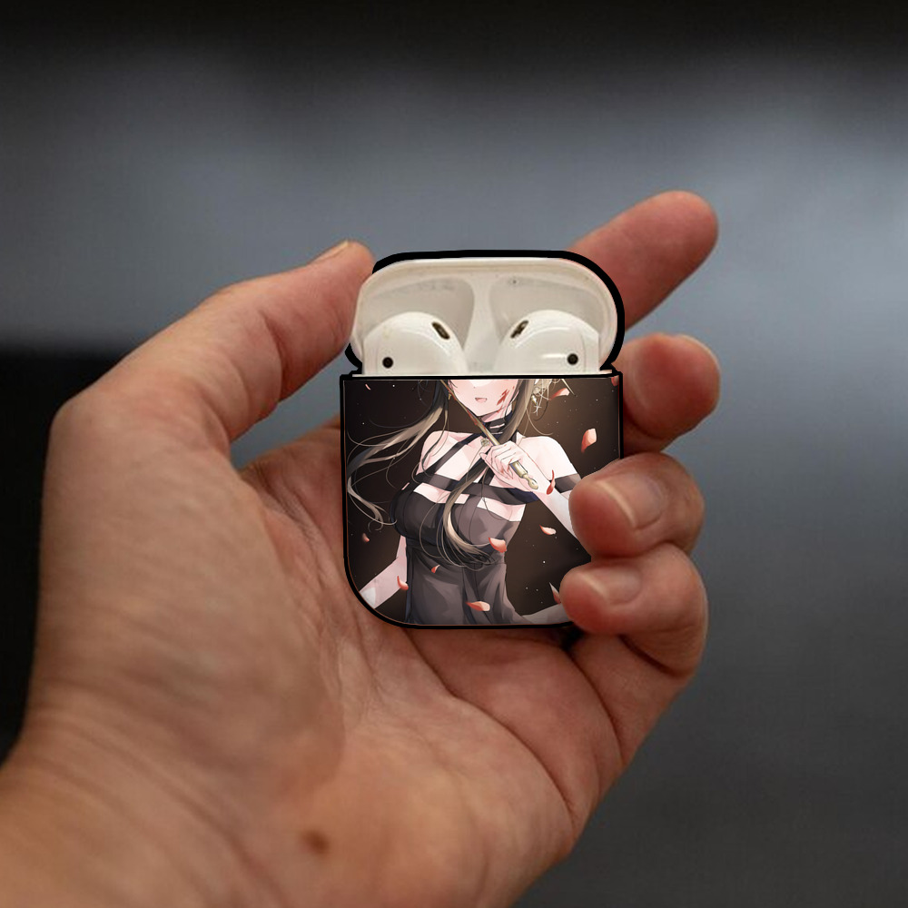 SPY×FAMILY间谍家家酒 AirPods 第2世代保護ケース ハードシェル ブラック 耐衝撃・防指紋・カラビナ付き