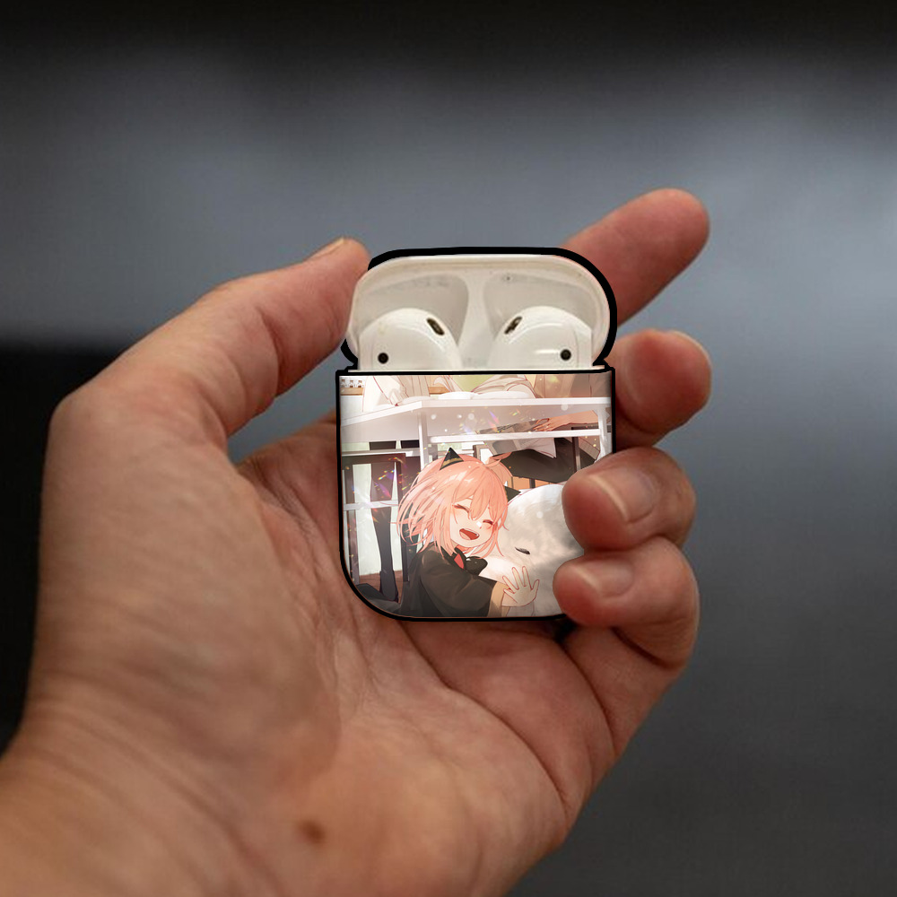 SPY×FAMILY间谍家家酒 AirPods 第2世代保護ケース ハードシェル ブラック 耐衝撃・防指紋・カラビナ付き