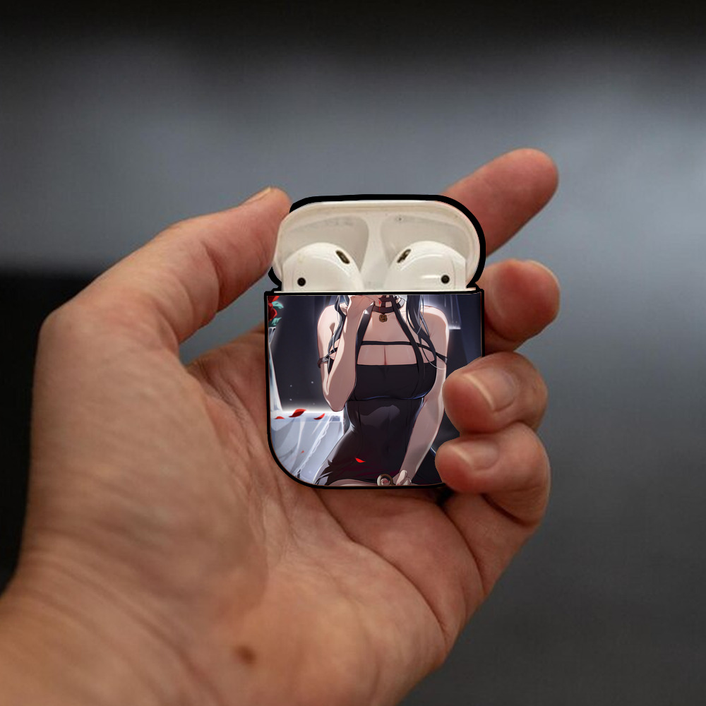 SPY×FAMILY间谍家家酒 AirPods 第2世代保護ケース ハードシェル ブラック 耐衝撃・防指紋・カラビナ付き