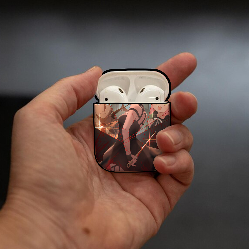SPY×FAMILY间谍家家酒 AirPods 第2世代保護ケース ハードシェル ブラック 耐衝撃・防指紋・カラビナ付き