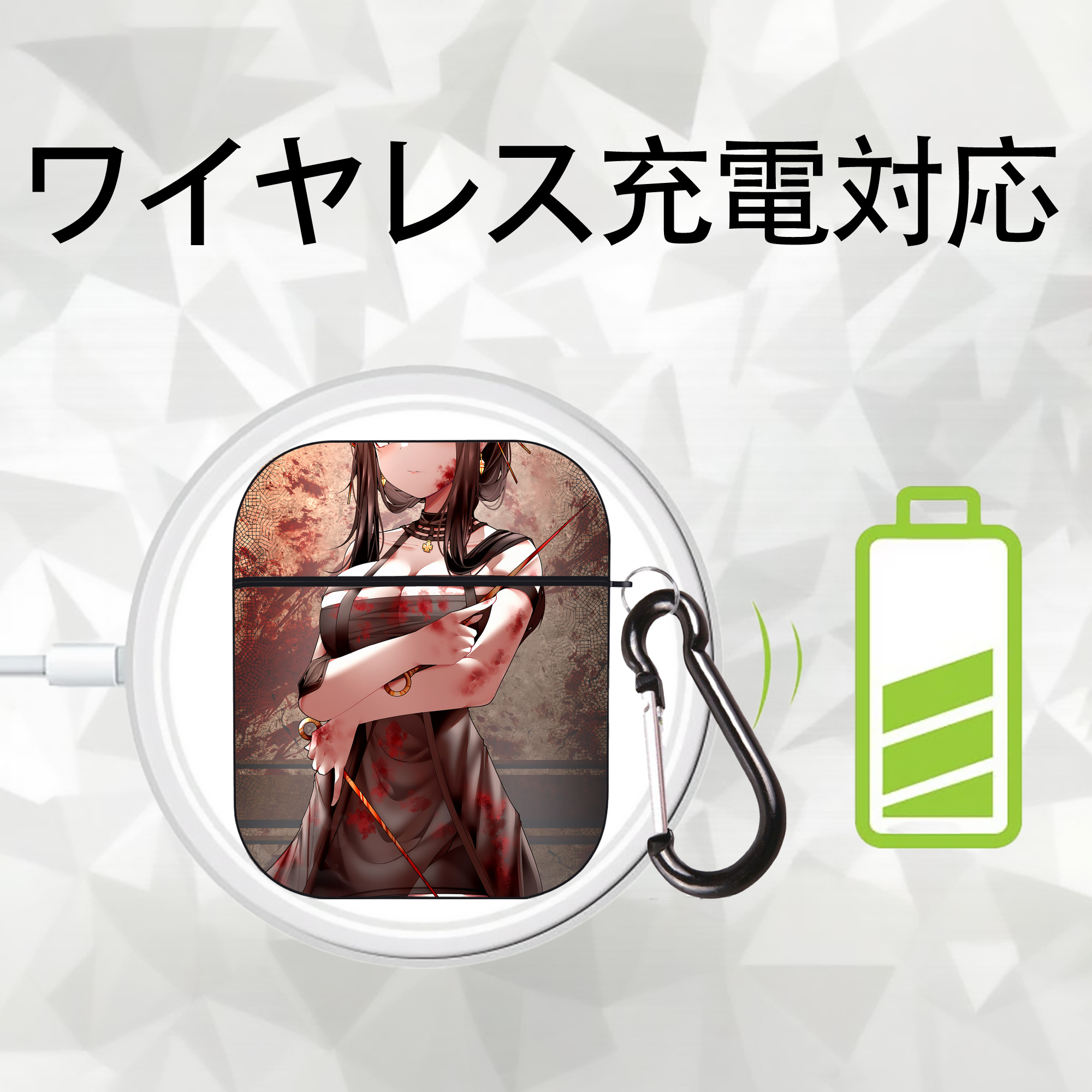 SPY×FAMILY间谍家家酒 AirPods 第2世代保護ケース ハードシェル ブラック 耐衝撃・防指紋・カラビナ付き