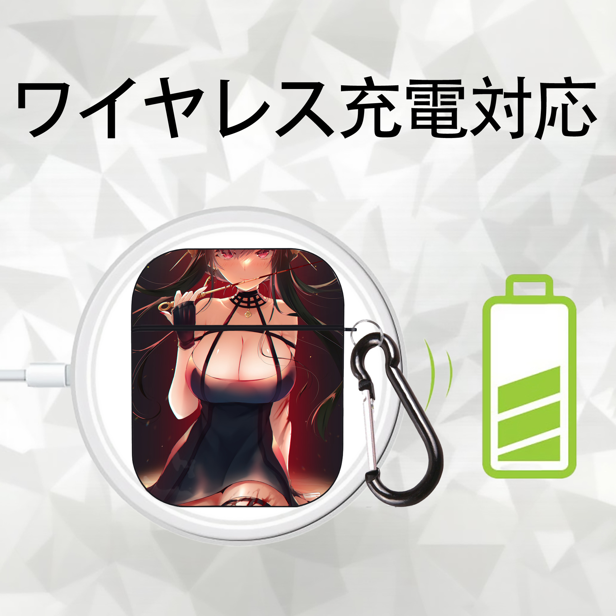 SPY×FAMILY间谍家家酒 AirPods 第2世代保護ケース ハードシェル ブラック 耐衝撃・防指紋・カラビナ付き
