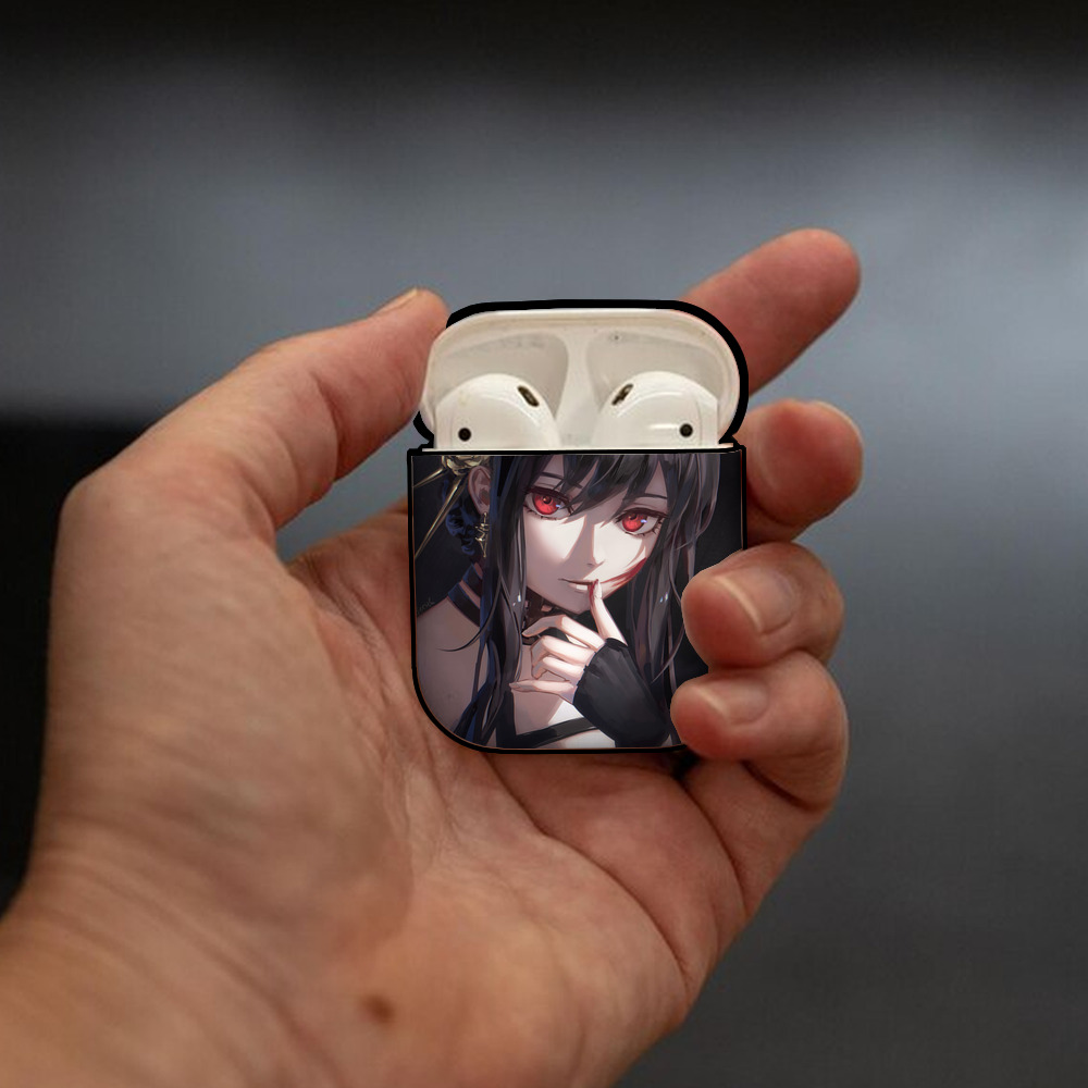 SPY×FAMILY间谍家家酒 AirPods 第2世代保護ケース ハードシェル ブラック 耐衝撃・防指紋・カラビナ付き