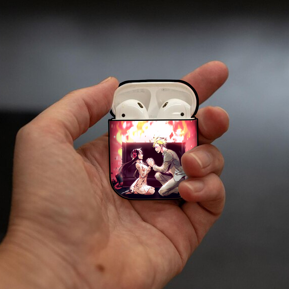 SPY×FAMILY间谍家家酒 AirPods 第2世代保護ケース ハードシェル ブラック 耐衝撃・防指紋・カラビナ付き