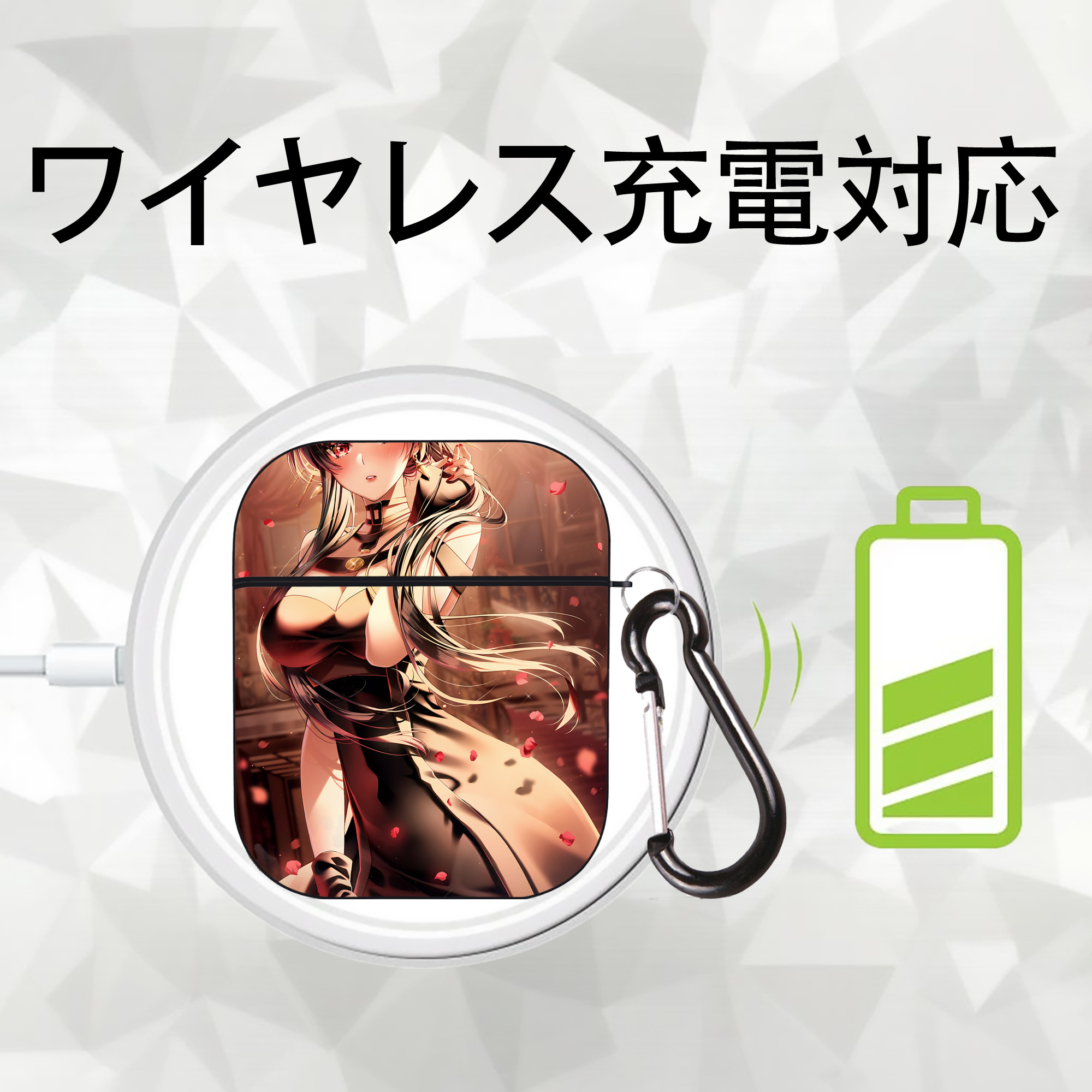 SPY×FAMILY间谍家家酒 AirPods 第2世代保護ケース ハードシェル ブラック 耐衝撃・防指紋・カラビナ付き