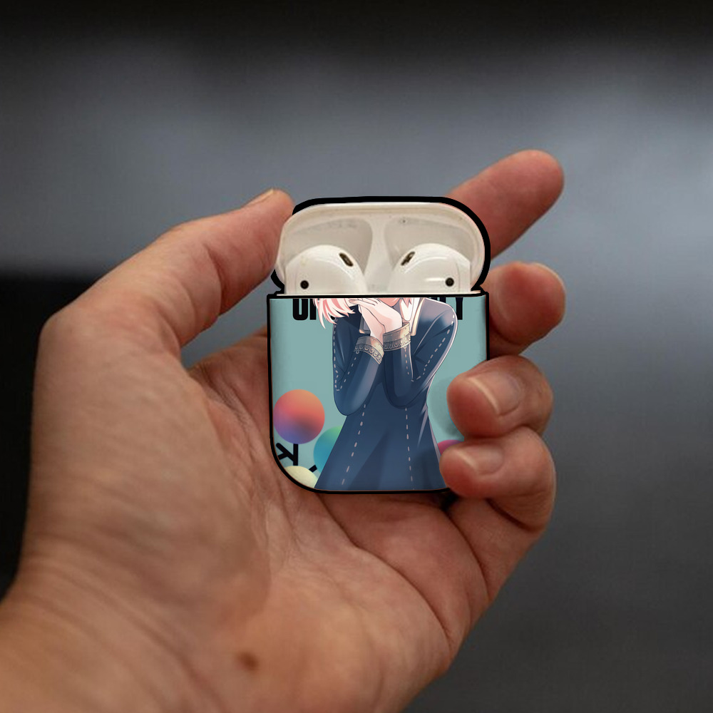SPY×FAMILY间谍家家酒 AirPods 第2世代保護ケース ハードシェル ブラック 耐衝撃・防指紋・カラビナ付き