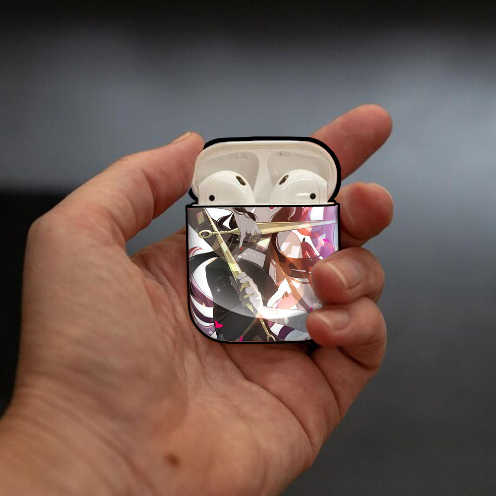 SPY×FAMILY间谍家家酒 AirPods 第2世代保護ケース ハードシェル ブラック 耐衝撃・防指紋・カラビナ付き