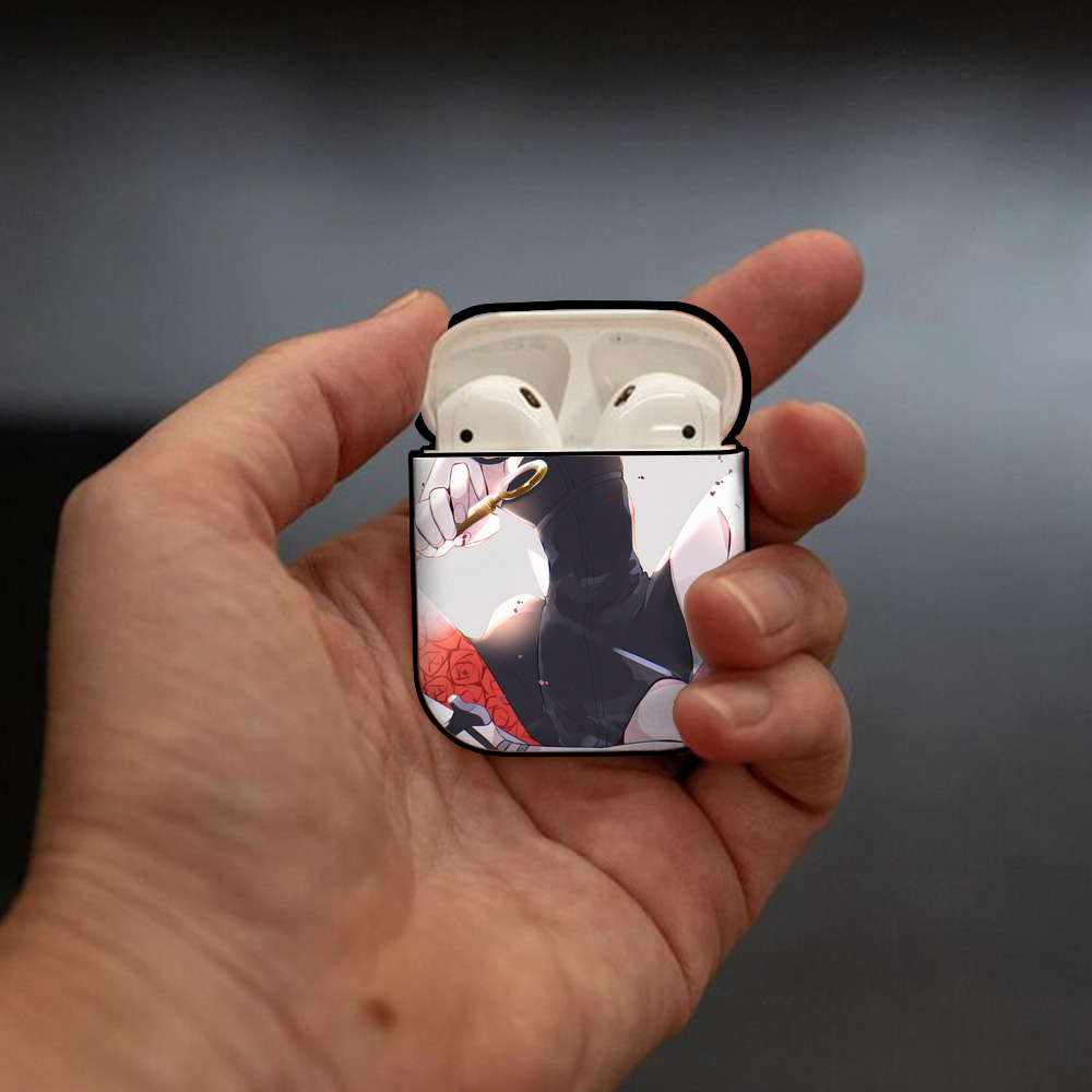 SPY×FAMILY间谍家家酒 AirPods 第2世代保護ケース ハードシェル ブラック 耐衝撃・防指紋・カラビナ付き