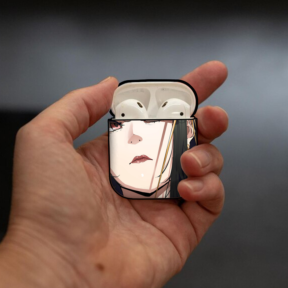 SPY×FAMILY间谍家家酒 AirPods 第2世代保護ケース ハードシェル ブラック 耐衝撃・防指紋・カラビナ付き