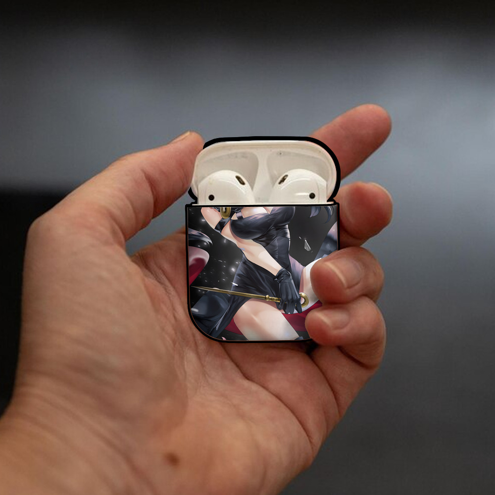 SPY×FAMILY间谍家家酒 AirPods 第2世代保護ケース ハードシェル ブラック 耐衝撃・防指紋・カラビナ付き