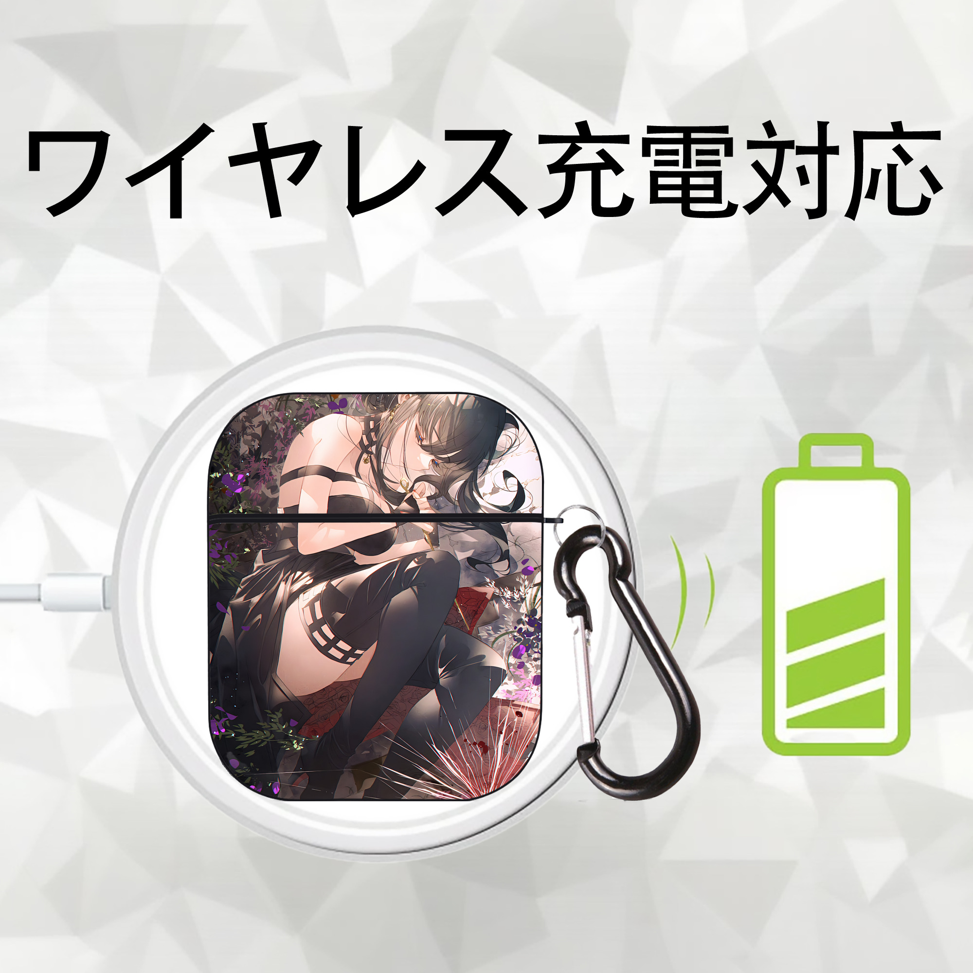 SPY×FAMILY间谍家家酒 AirPods 第2世代保護ケース ハードシェル ブラック 耐衝撃・防指紋・カラビナ付き