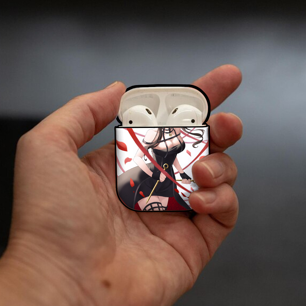 SPY×FAMILY间谍家家酒 AirPods 第2世代保護ケース ハードシェル ブラック 耐衝撃・防指紋・カラビナ付き