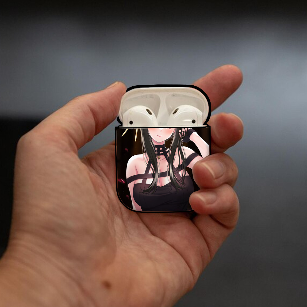SPY×FAMILY间谍家家酒 AirPods 第2世代保護ケース ハードシェル ブラック 耐衝撃・防指紋・カラビナ付き
