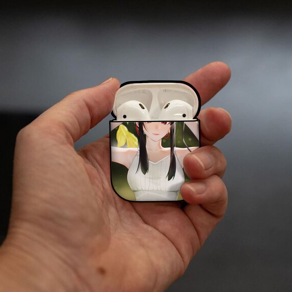 SPY×FAMILY间谍家家酒 AirPods 第2世代保護ケース ハードシェル ブラック 耐衝撃・防指紋・カラビナ付き
