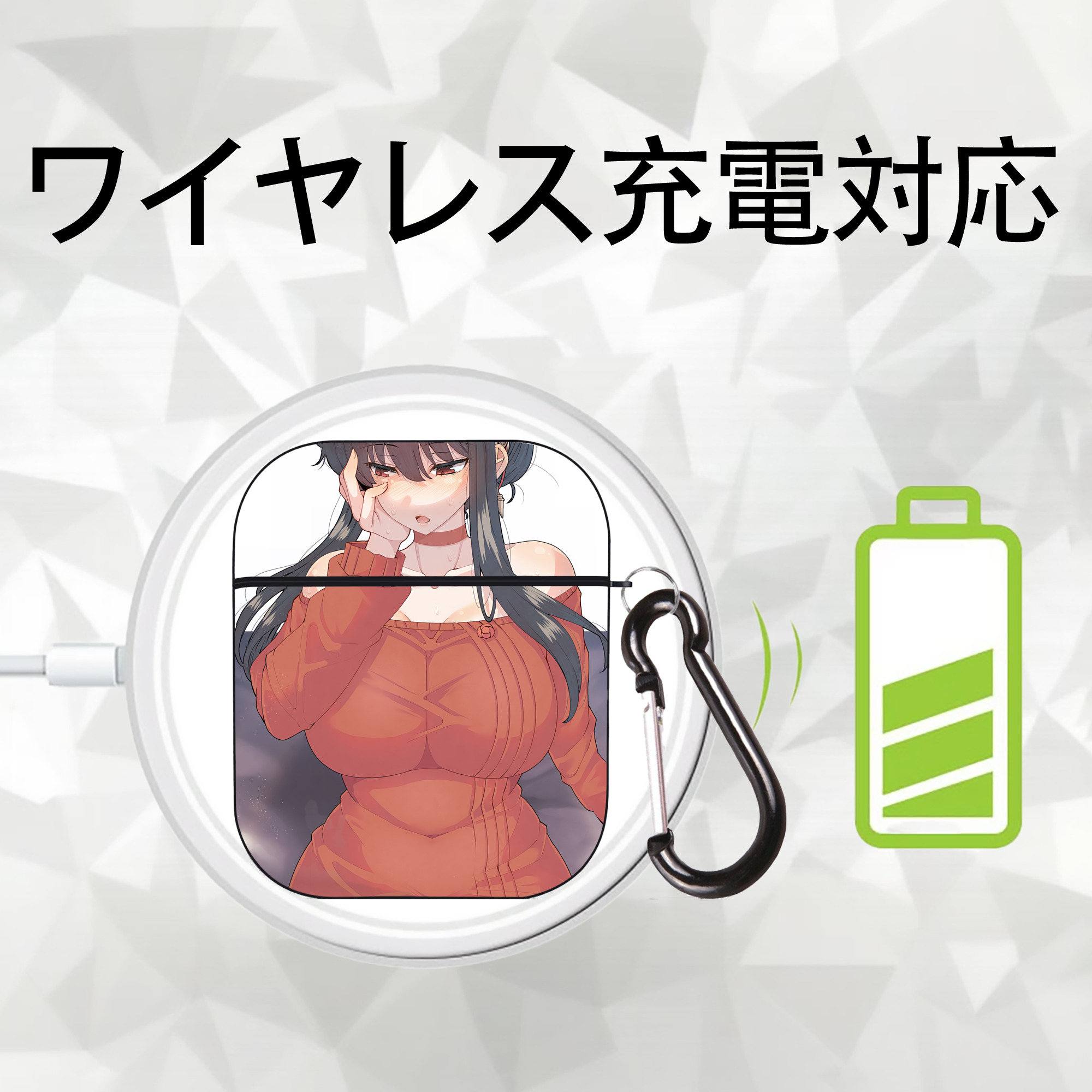 SPY×FAMILY间谍家家酒 AirPods 第2世代保護ケース ハードシェル ブラック 耐衝撃・防指紋・カラビナ付き
