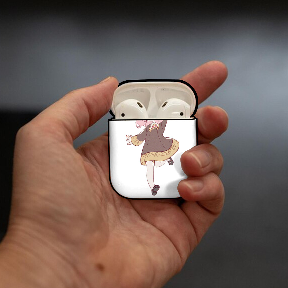 SPY×FAMILY间谍家家酒 AirPods 第2世代保護ケース ハードシェル ブラック 耐衝撃・防指紋・カラビナ付き