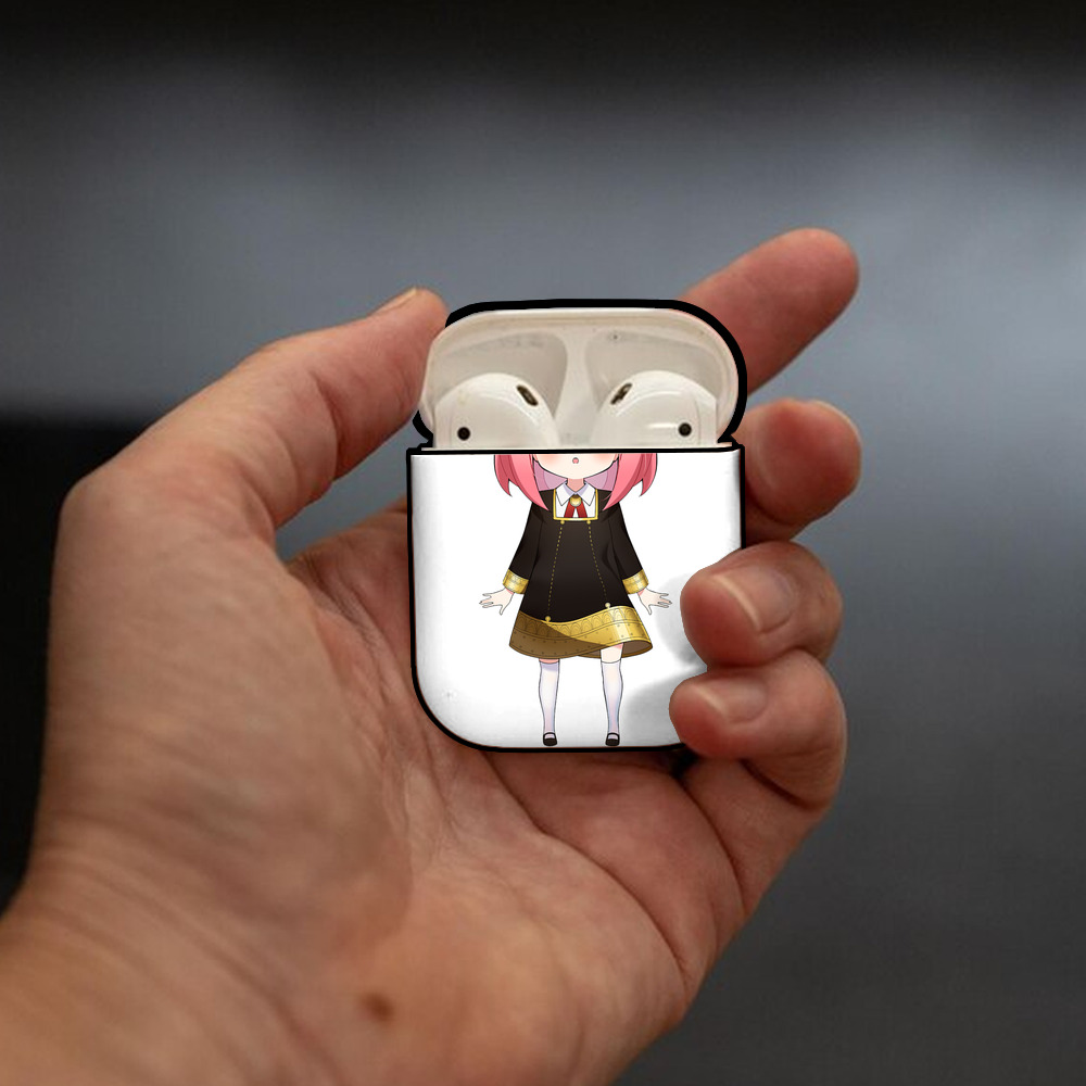 SPY×FAMILY间谍家家酒 AirPods 第2世代保護ケース ハードシェル ブラック 耐衝撃・防指紋・カラビナ付き