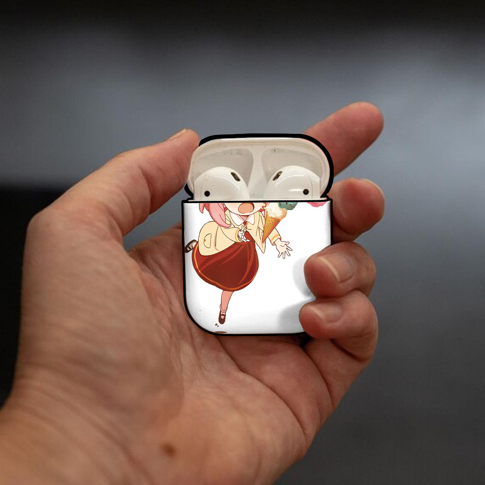 SPY×FAMILY间谍家家酒 AirPods 第2世代保護ケース ハードシェル ブラック 耐衝撃・防指紋・カラビナ付き