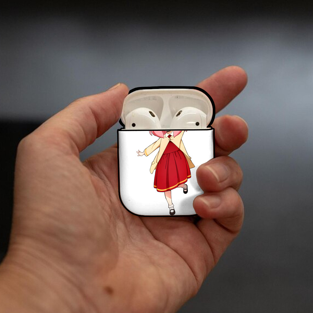 SPY×FAMILY间谍家家酒 AirPods 第2世代保護ケース ハードシェル ブラック 耐衝撃・防指紋・カラビナ付き