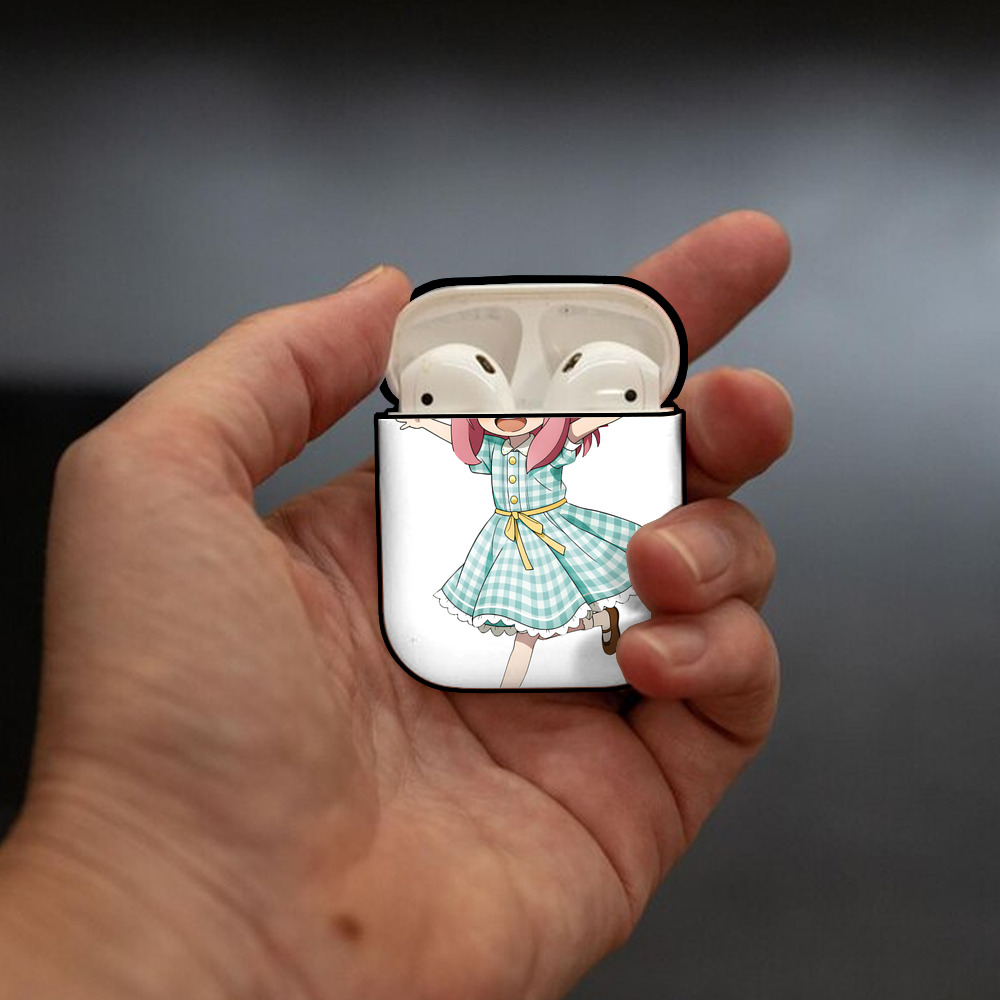 SPY×FAMILY间谍家家酒 AirPods 第2世代保護ケース ハードシェル ブラック 耐衝撃・防指紋・カラビナ付き