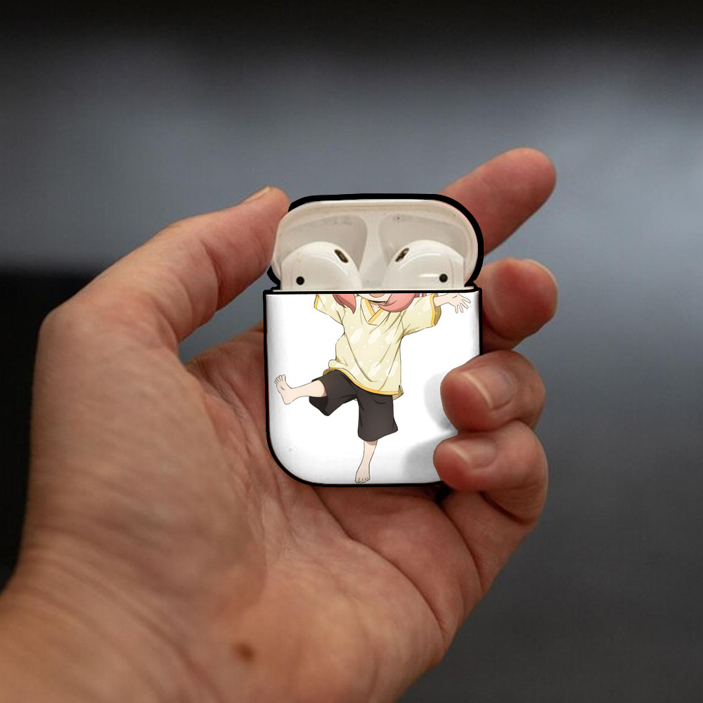 SPY×FAMILY间谍家家酒 AirPods 第2世代保護ケース ハードシェル ブラック 耐衝撃・防指紋・カラビナ付き