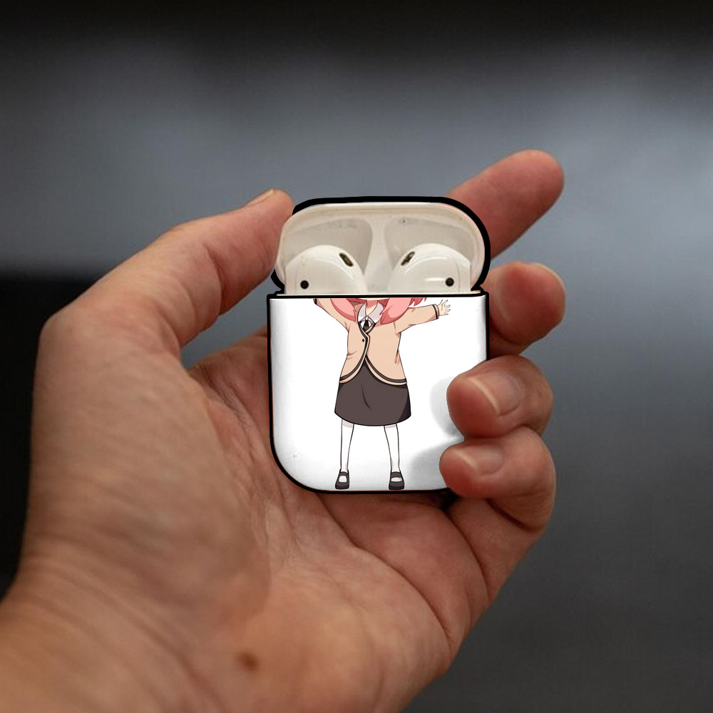 SPY×FAMILY间谍家家酒 AirPods 第2世代保護ケース ハードシェル ブラック 耐衝撃・防指紋・カラビナ付き
