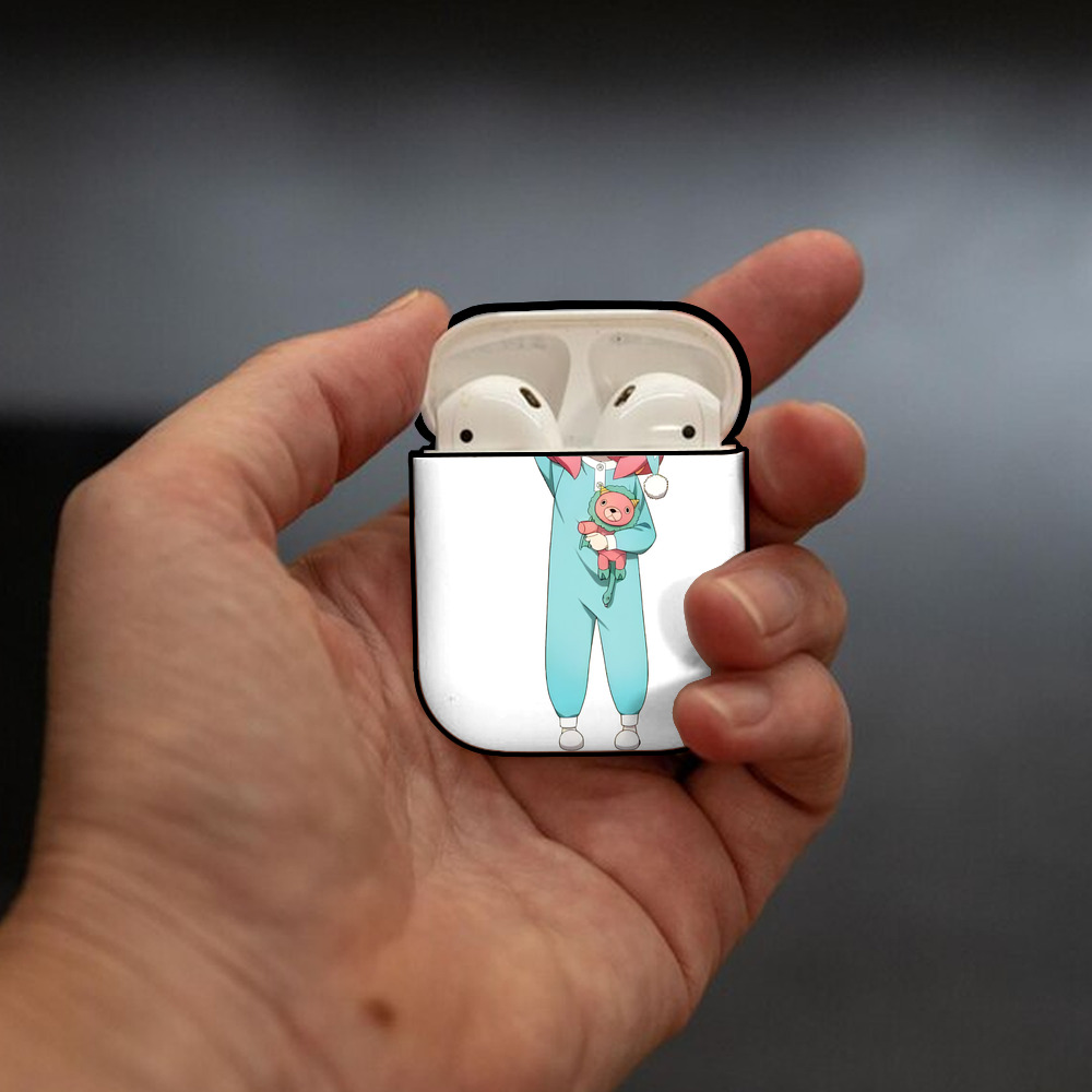 SPY×FAMILY间谍家家酒 AirPods 第2世代保護ケース ハードシェル ブラック 耐衝撃・防指紋・カラビナ付き