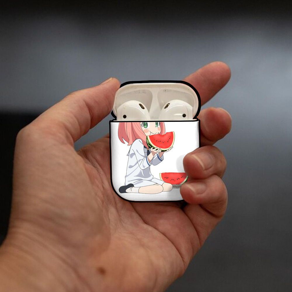 SPY×FAMILY间谍家家酒 AirPods 第2世代保護ケース ハードシェル ブラック 耐衝撃・防指紋・カラビナ付き