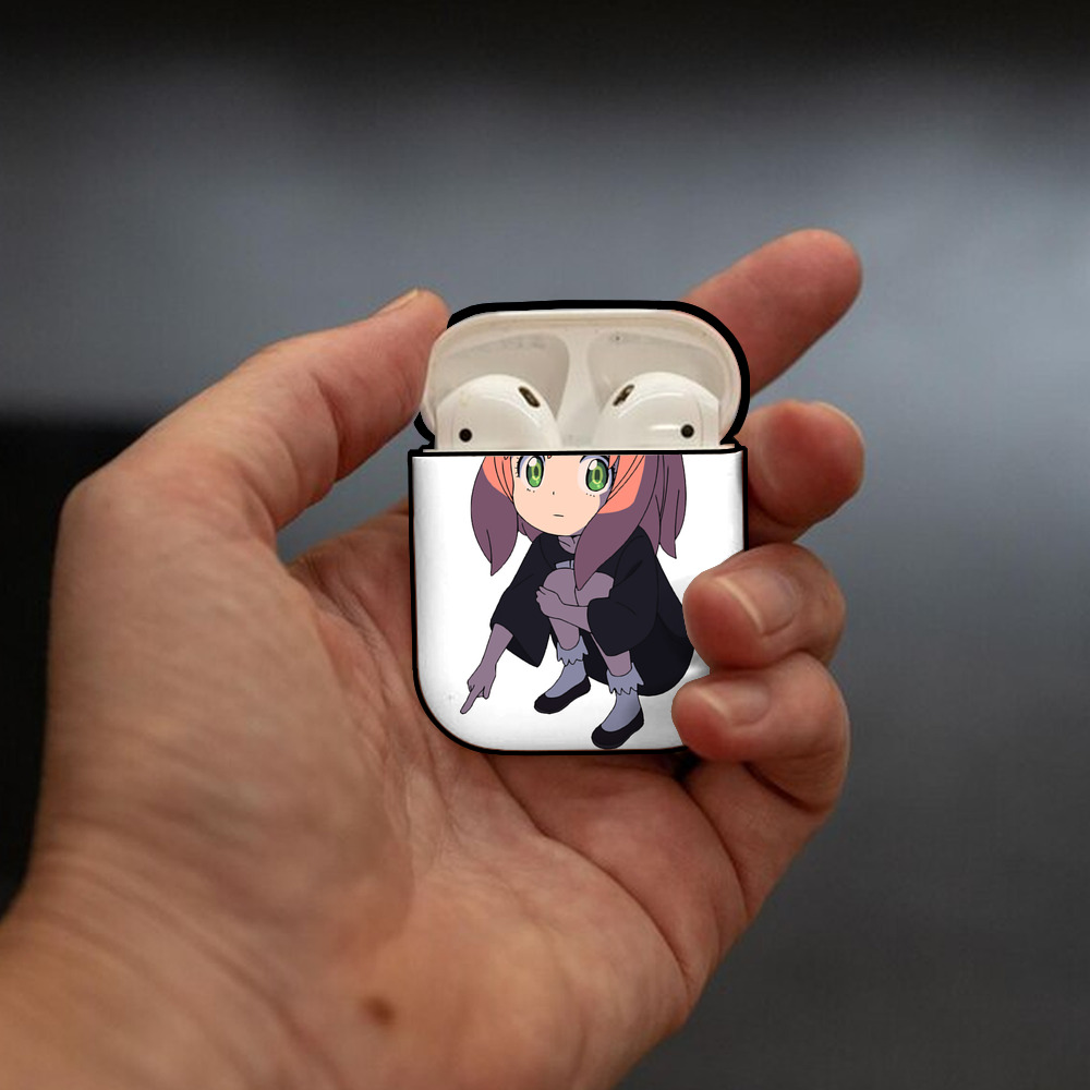 SPY×FAMILY间谍家家酒 AirPods 第2世代保護ケース ハードシェル ブラック 耐衝撃・防指紋・カラビナ付き