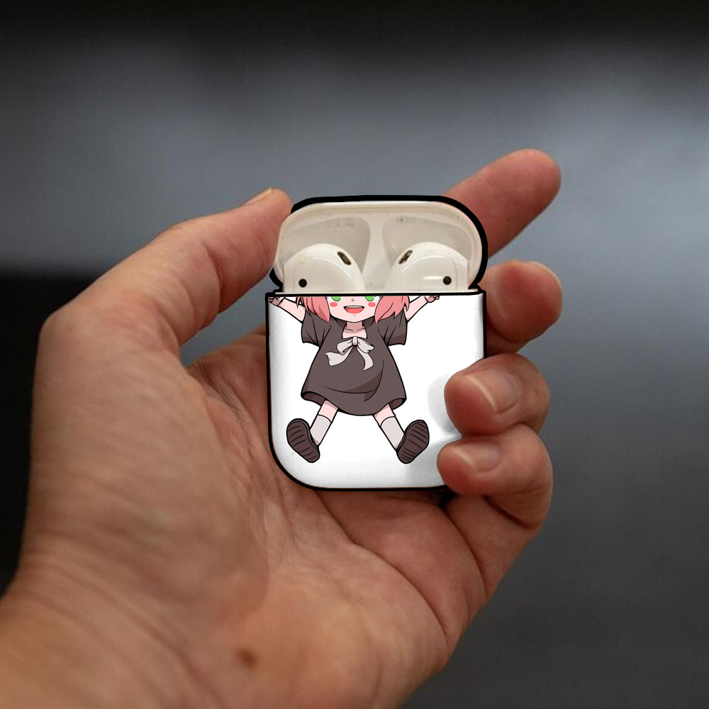 SPY×FAMILY间谍家家酒 AirPods 第2世代保護ケース ハードシェル ブラック 耐衝撃・防指紋・カラビナ付き
