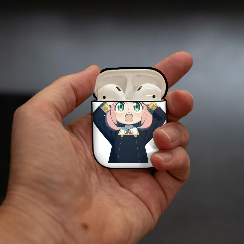 SPY×FAMILY间谍家家酒 AirPods 第2世代保護ケース ハードシェル ブラック 耐衝撃・防指紋・カラビナ付き