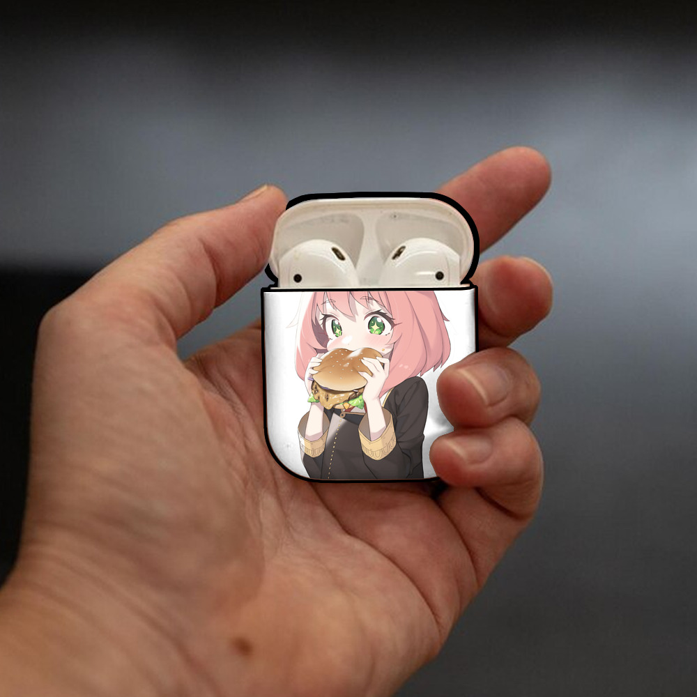 SPY×FAMILY间谍家家酒 AirPods 第2世代保護ケース ハードシェル ブラック 耐衝撃・防指紋・カラビナ付き