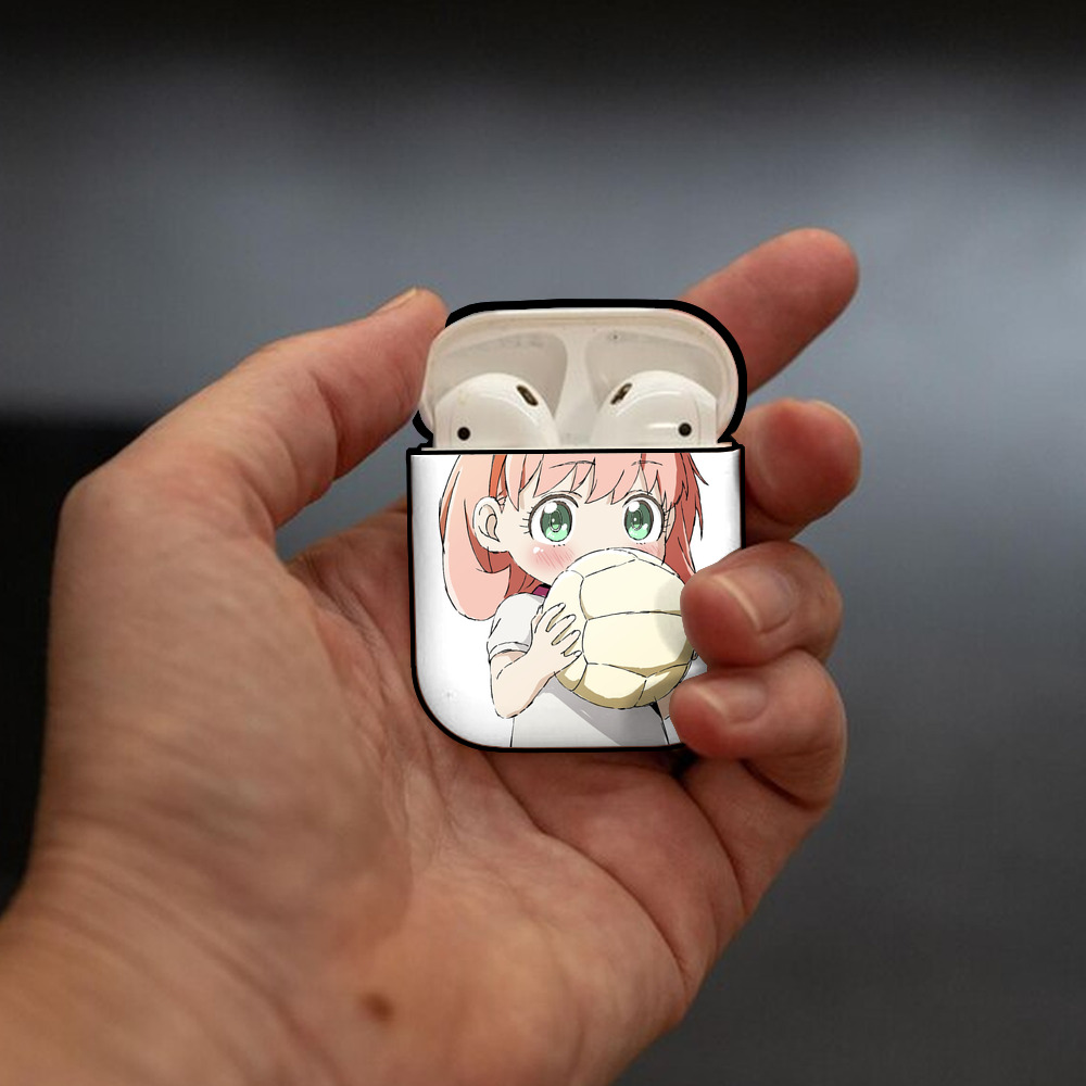 SPY×FAMILY间谍家家酒 AirPods 第2世代保護ケース ハードシェル ブラック 耐衝撃・防指紋・カラビナ付き