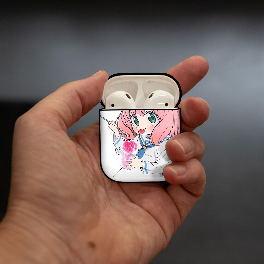 SPY×FAMILY间谍家家酒 AirPods 第2世代保護ケース ハードシェル ブラック 耐衝撃・防指紋・カラビナ付き