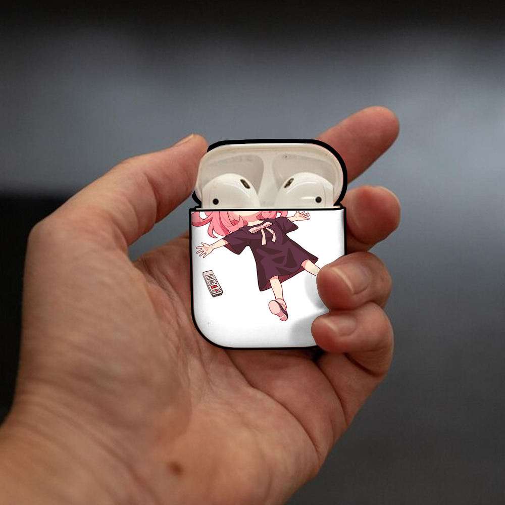 SPY×FAMILY间谍家家酒 AirPods 第2世代保護ケース ハードシェル ブラック 耐衝撃・防指紋・カラビナ付き