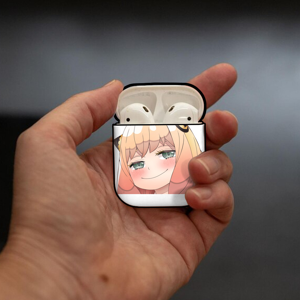 SPY×FAMILY间谍家家酒 AirPods 第2世代保護ケース ハードシェル ブラック 耐衝撃・防指紋・カラビナ付き