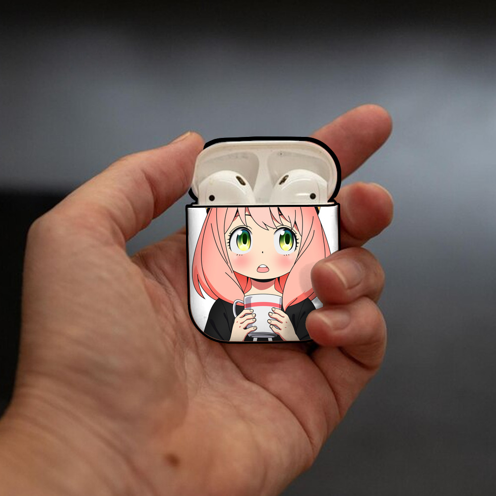 SPY×FAMILY间谍家家酒 AirPods 第2世代保護ケース ハードシェル ブラック 耐衝撃・防指紋・カラビナ付き