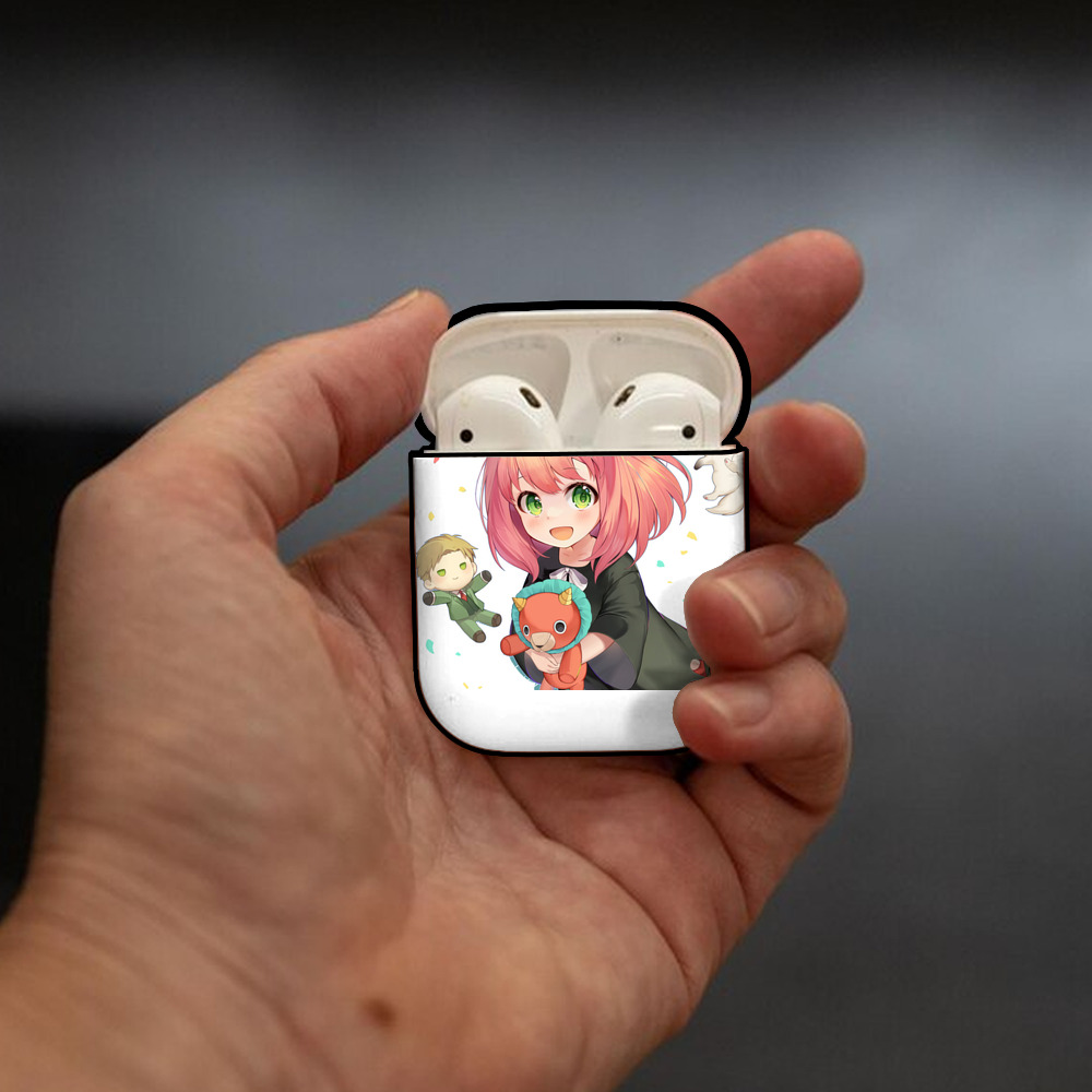 SPY×FAMILY间谍家家酒 AirPods 第2世代保護ケース ハードシェル ブラック 耐衝撃・防指紋・カラビナ付き