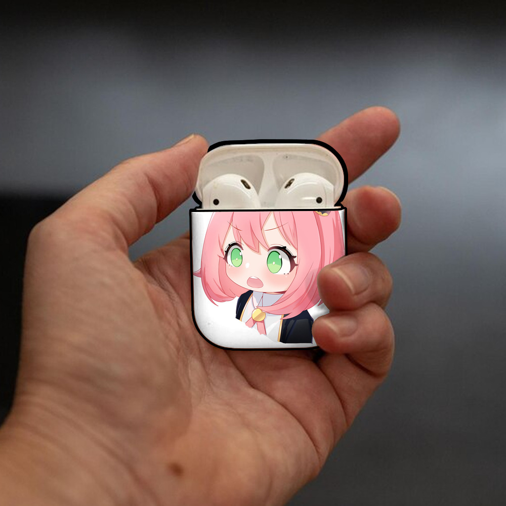 SPY×FAMILY间谍家家酒 AirPods 第2世代保護ケース ハードシェル ブラック 耐衝撃・防指紋・カラビナ付き