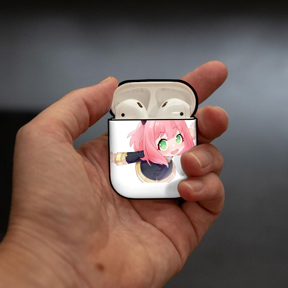 SPY×FAMILY间谍家家酒 AirPods 第2世代保護ケース ハードシェル ブラック 耐衝撃・防指紋・カラビナ付き
