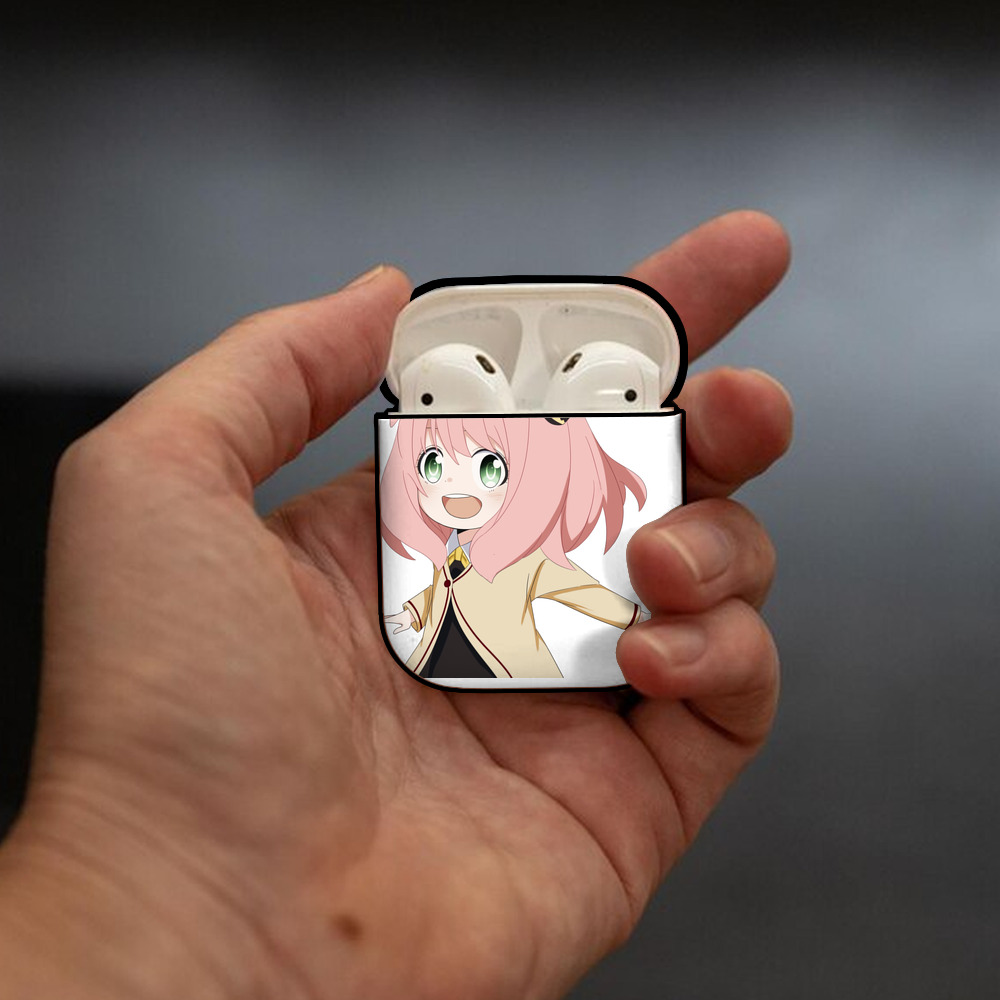 SPY×FAMILY间谍家家酒 AirPods 第2世代保護ケース ハードシェル ブラック 耐衝撃・防指紋・カラビナ付き