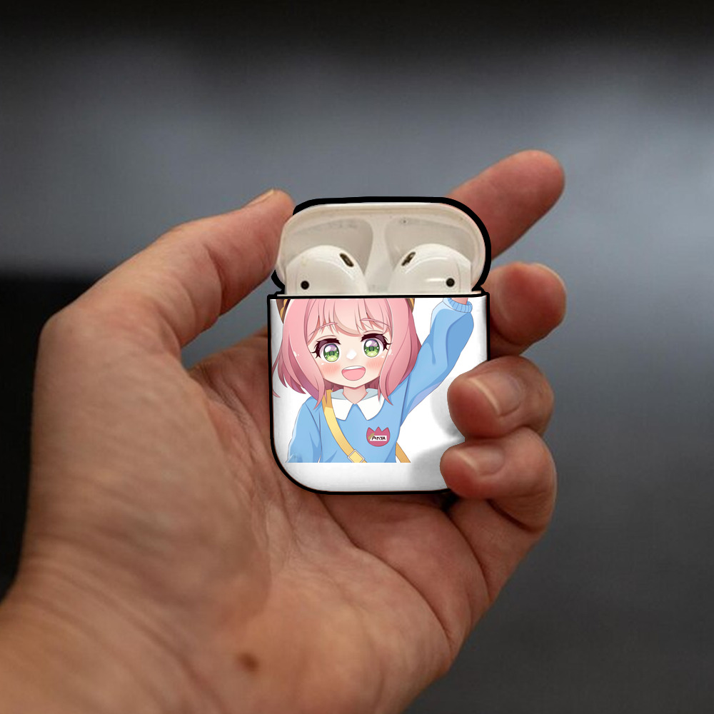SPY×FAMILY间谍家家酒 AirPods 第2世代保護ケース ハードシェル ブラック 耐衝撃・防指紋・カラビナ付き