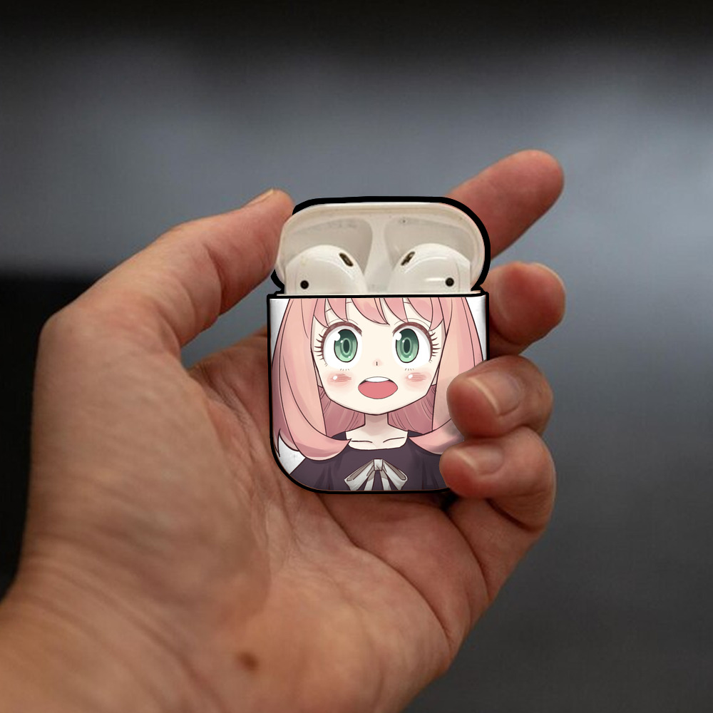 SPY×FAMILY间谍家家酒 AirPods 第2世代保護ケース ハードシェル ブラック 耐衝撃・防指紋・カラビナ付き