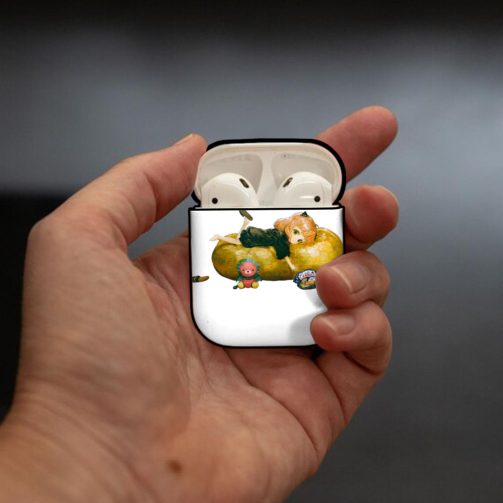 SPY×FAMILY间谍家家酒 AirPods 第2世代保護ケース ハードシェル ブラック 耐衝撃・防指紋・カラビナ付き