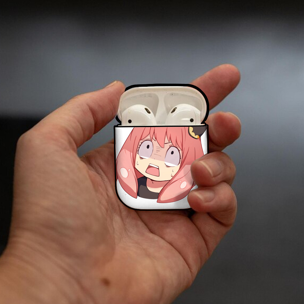 SPY×FAMILY间谍家家酒 AirPods 第2世代保護ケース ハードシェル ブラック 耐衝撃・防指紋・カラビナ付き